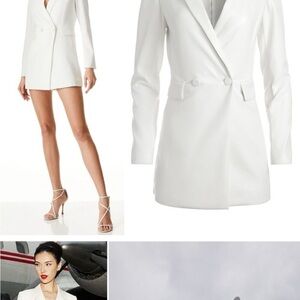 Alice + Olivia White Leather Dress